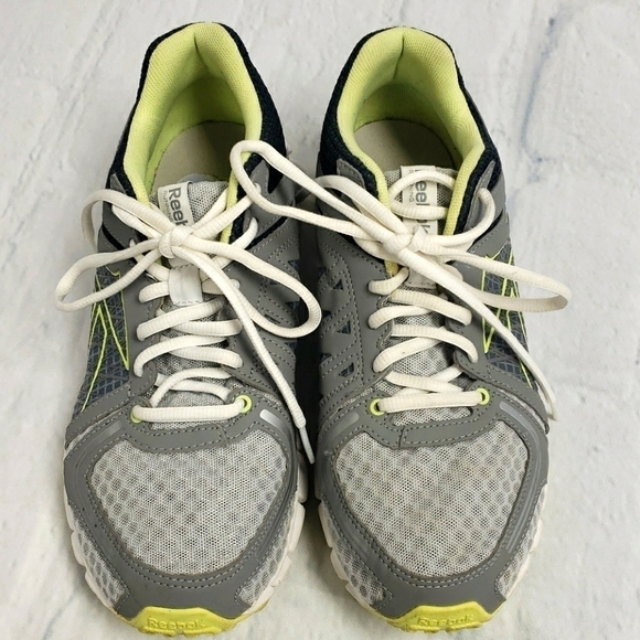 REEBOK Running 8 1/2D Grey & Yellow EUC - Picture 3 of 13